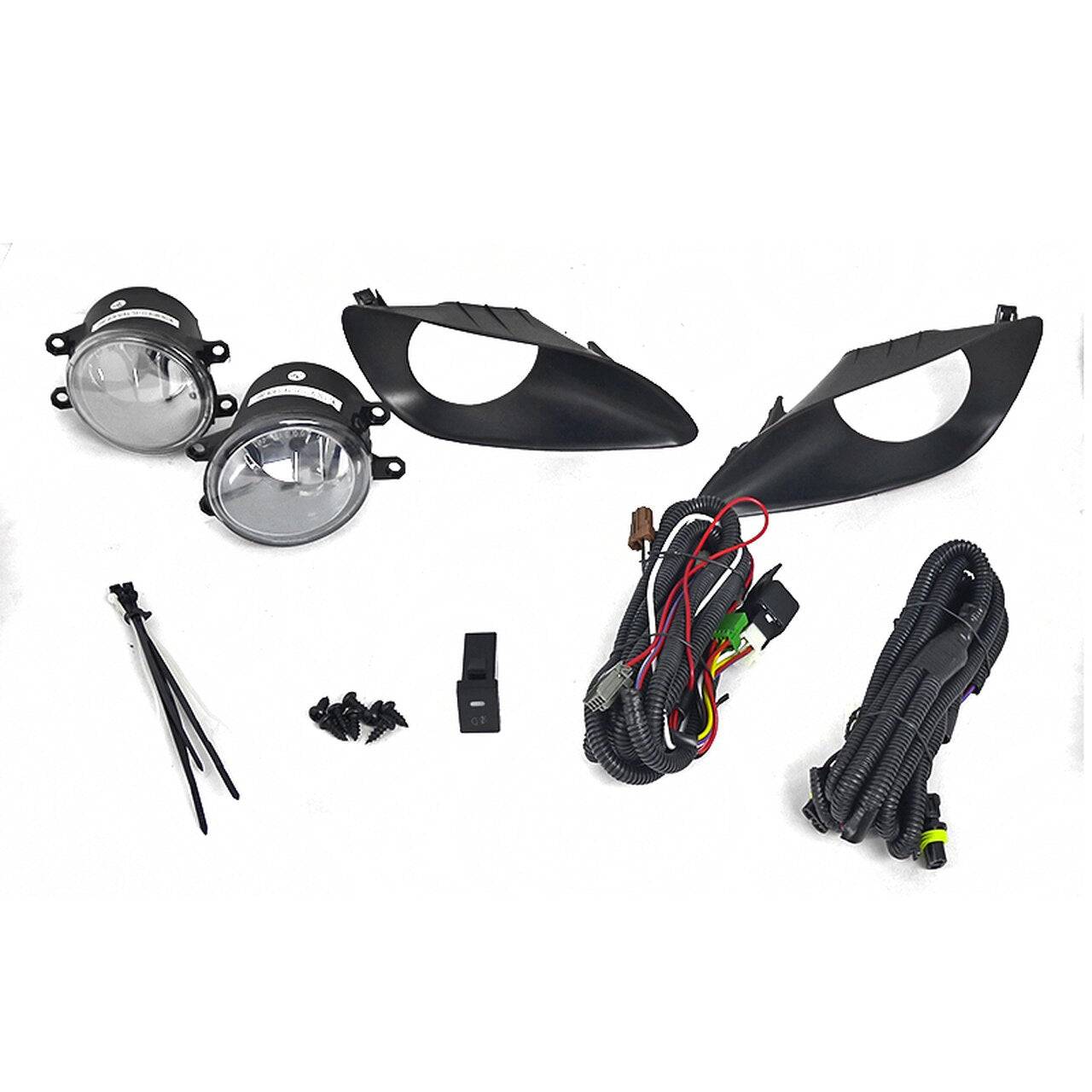 2006-2009 Toyota Yaris Sedan 4-Door Fog Lights with Clear Lens - Durable Replacement Fog Lamps for Improved Night Driving Visibility (Perfect for Rainy/Foggy Conditions & Off-Road Use)