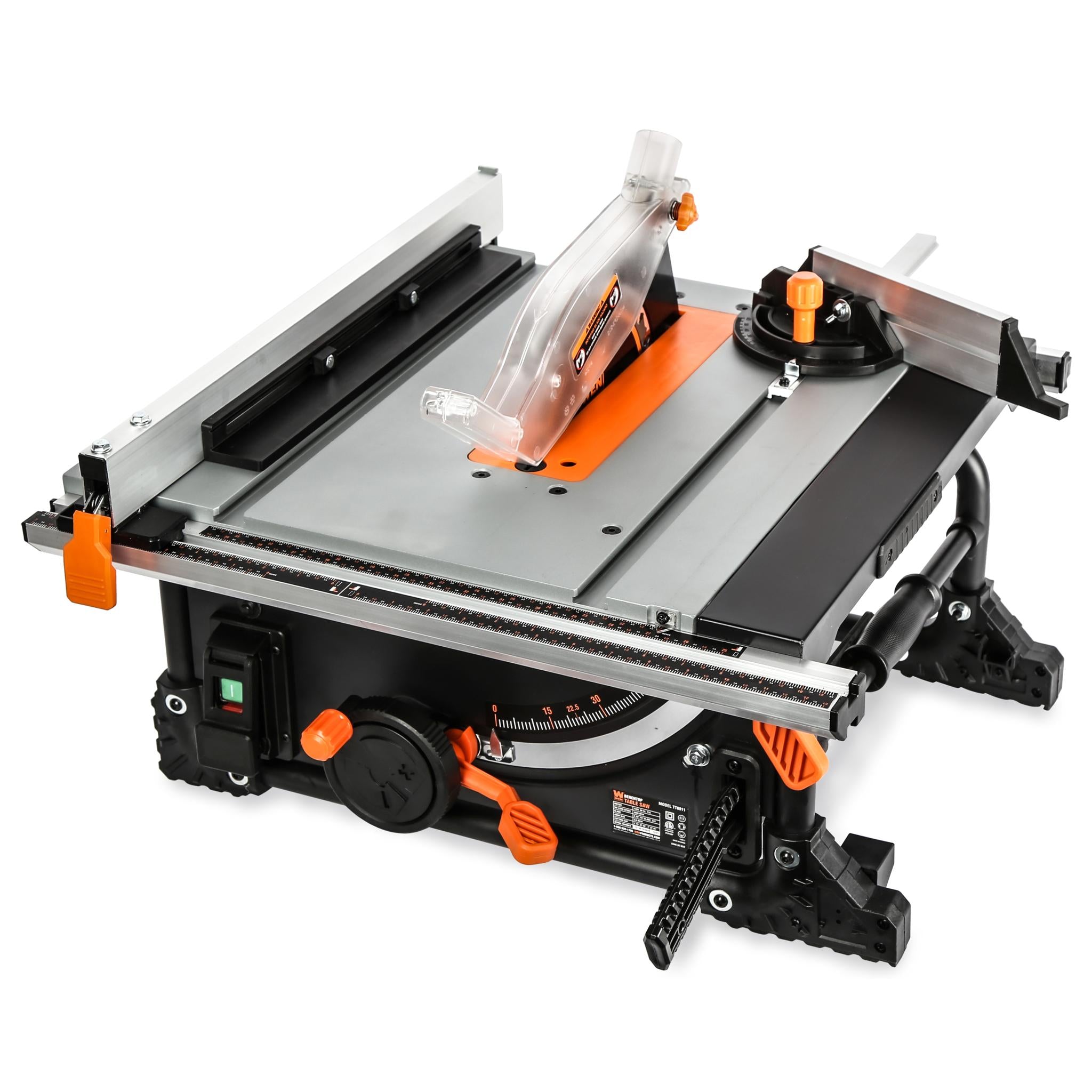 WEN TT0811 11 Amp 8.25 Inch Compact Benchtop Jobsite Table Saw - Portable Woodworking Tool for DIY Projects & Home Renovation