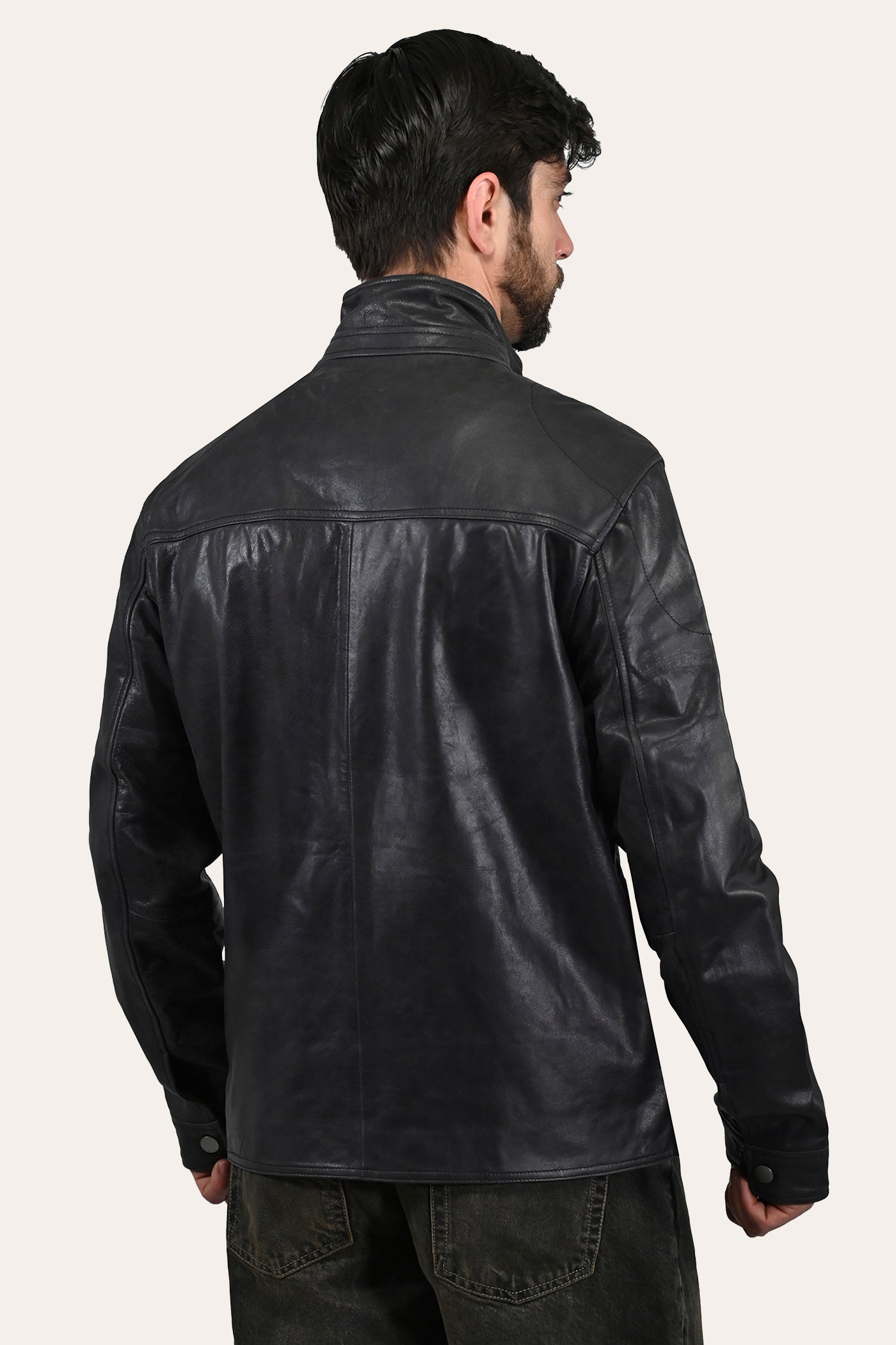 Lawton Biker Jacket for Men - Premium Genuine Leather Motorcycle Jacket with Removable Hood - Perfect for Riding, Casual Wear & Outdoor Adventures