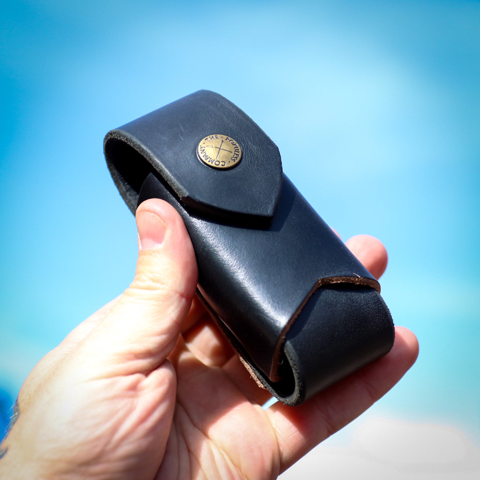 Premium Black Leather Sheath for Knives & Tools - Durable & Stylish for Camping, Hunting & Outdoor Adventures