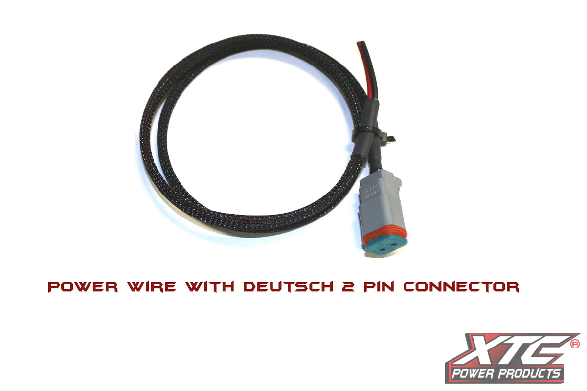 2 Gauge 18 AWG Power Wire to 2 Pin Deutsch Connector - Heavy Duty Electrical Cable for Automotive, Marine, and RV Wiring Applications