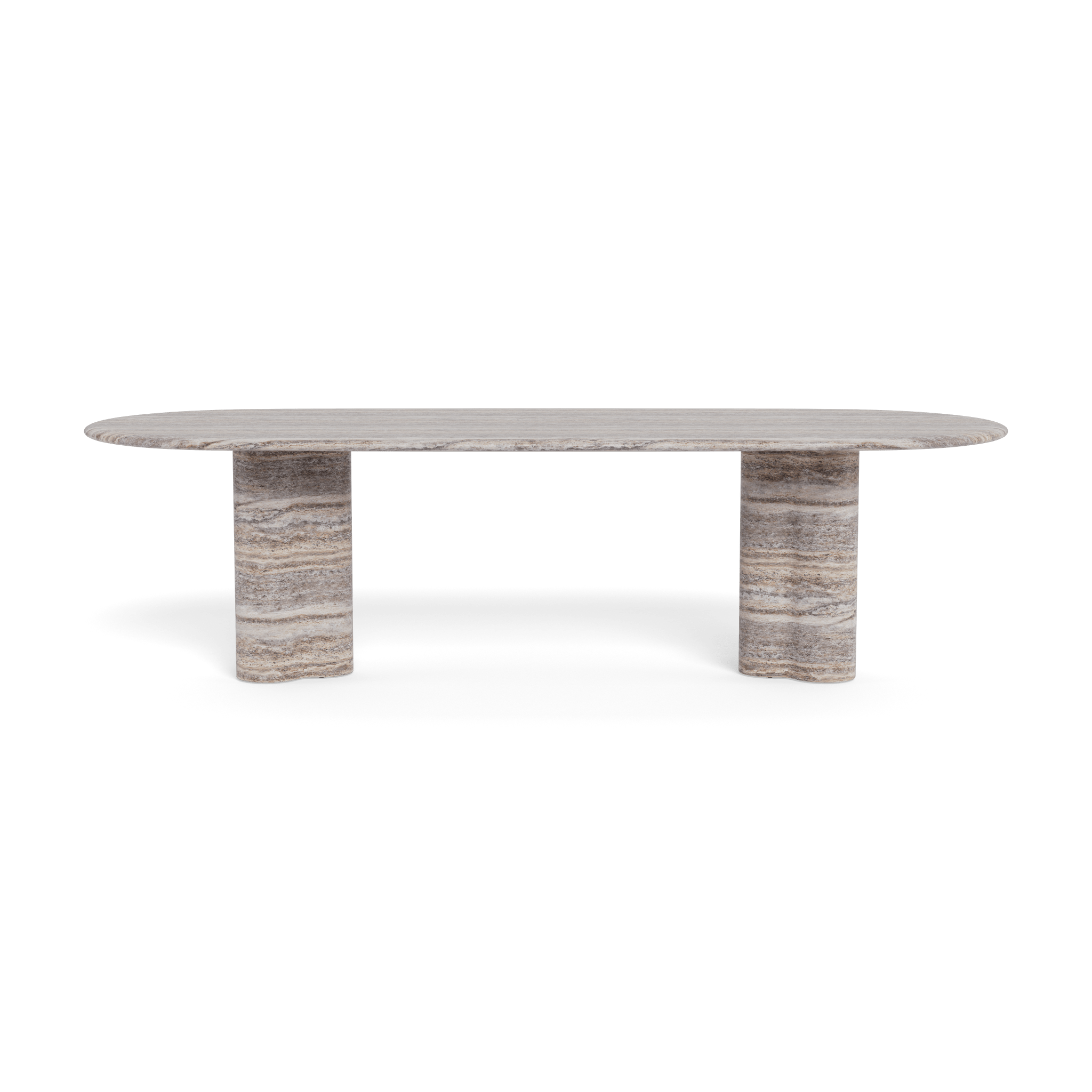 Porto Travertine Pedestal Dining Table 108