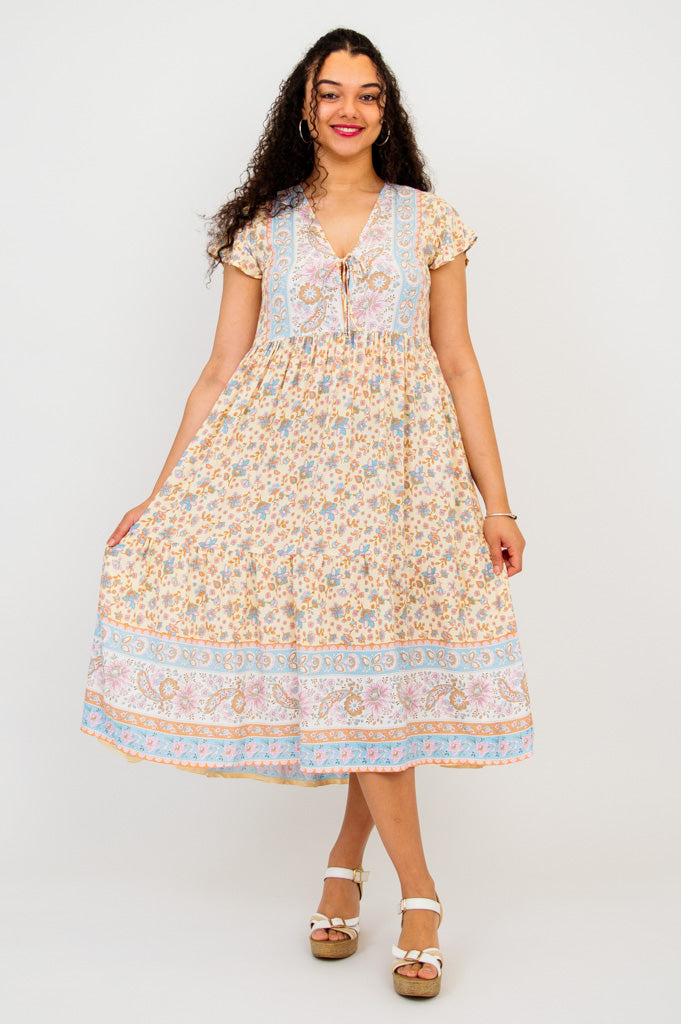 Julie Women's Casual Dress - Elegant Taupali Color, Perfect for Office Wear, Date Night & Summer Outfits