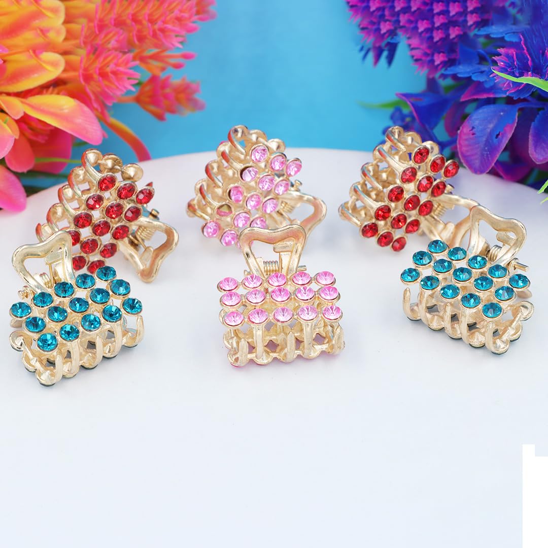 Myra Collection 6-Piece Pearl Hair Claw Set - Elegant Rectangle Hair Clips for Women & Girls | Hair Accessories & Jewelry for Weddings, Parties & Everyday Wear