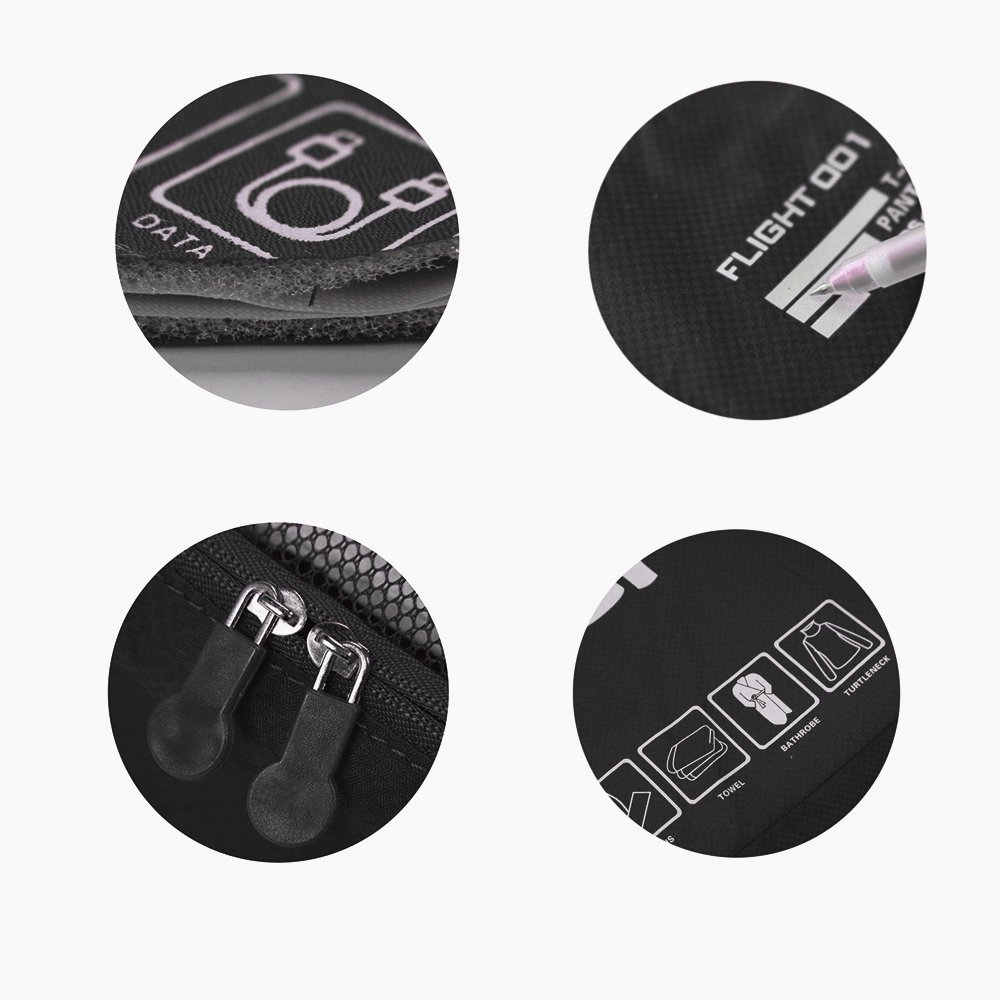 Premium Packing Cubes Set for Travel - 6-Piece Lightweight Luggage Organizers for Suitcases (Black) | Perfect for Business Trips, Vacations & Backpacking