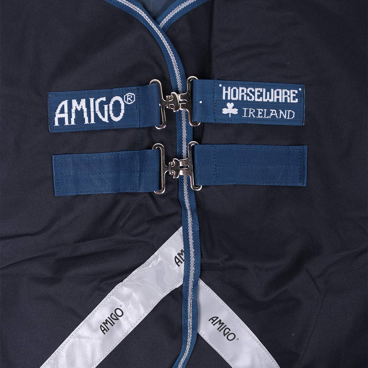 HORSEWARE Ireland Amigo Bravo 12 Original Lightweight Waterproof Breathable Horse Turnout Blanket (0g Fill) - Navy/Navy, Size 81 | All-Weather Protection for Horses | Perfect for Stables, Riding & Outdoor Activities