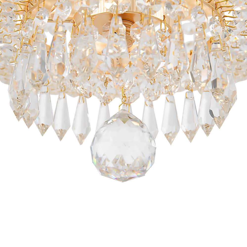 Bella 8Lt Chandelier - Elegant Crystal Ceiling Light Fixture for Dining Room, Living Room & Bedroom Decor