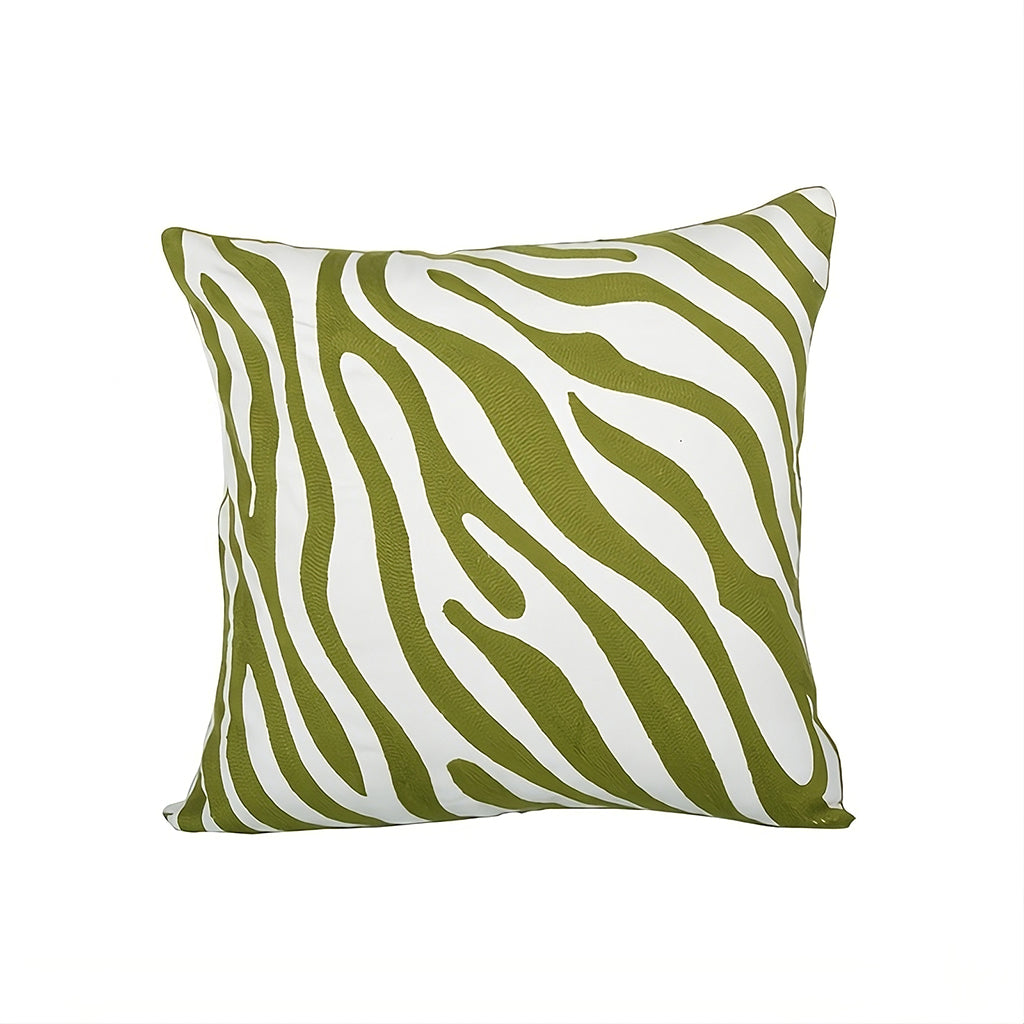 Sage Green Embroidery Throw Pillow Cover 18x18 - Bohemian Home Decor Cushion Case for Sofa, Bed, Living Room - Soft Cotton Decorative Pillowcase for Cozy Home & Gift Giving