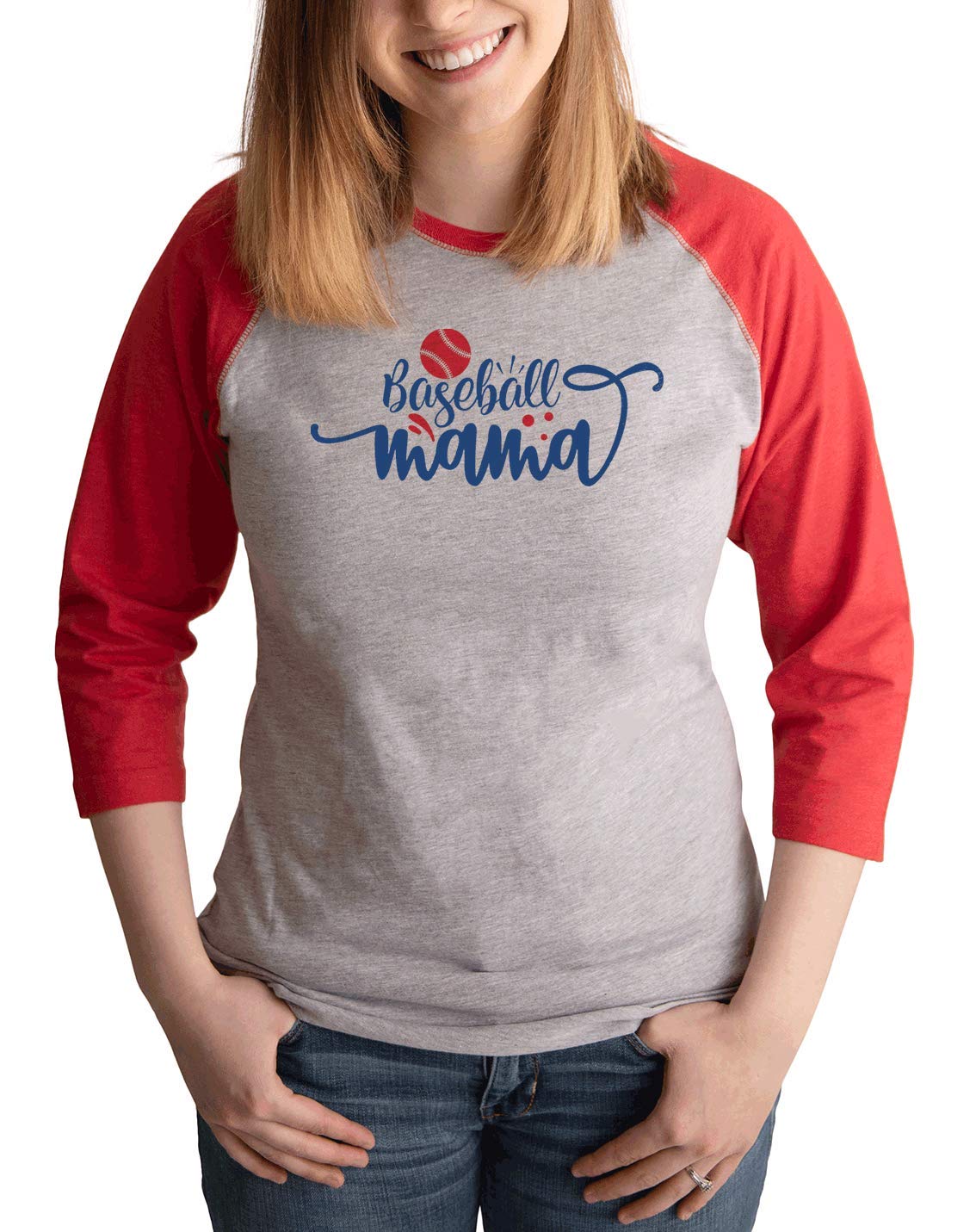 7 ate 9 Apparel Women's Baseball Mom T-Shirt - Comfortable Cotton Tee for Moms - Perfect for Baseball Games, Casual Outings & Mother's Day Gifts