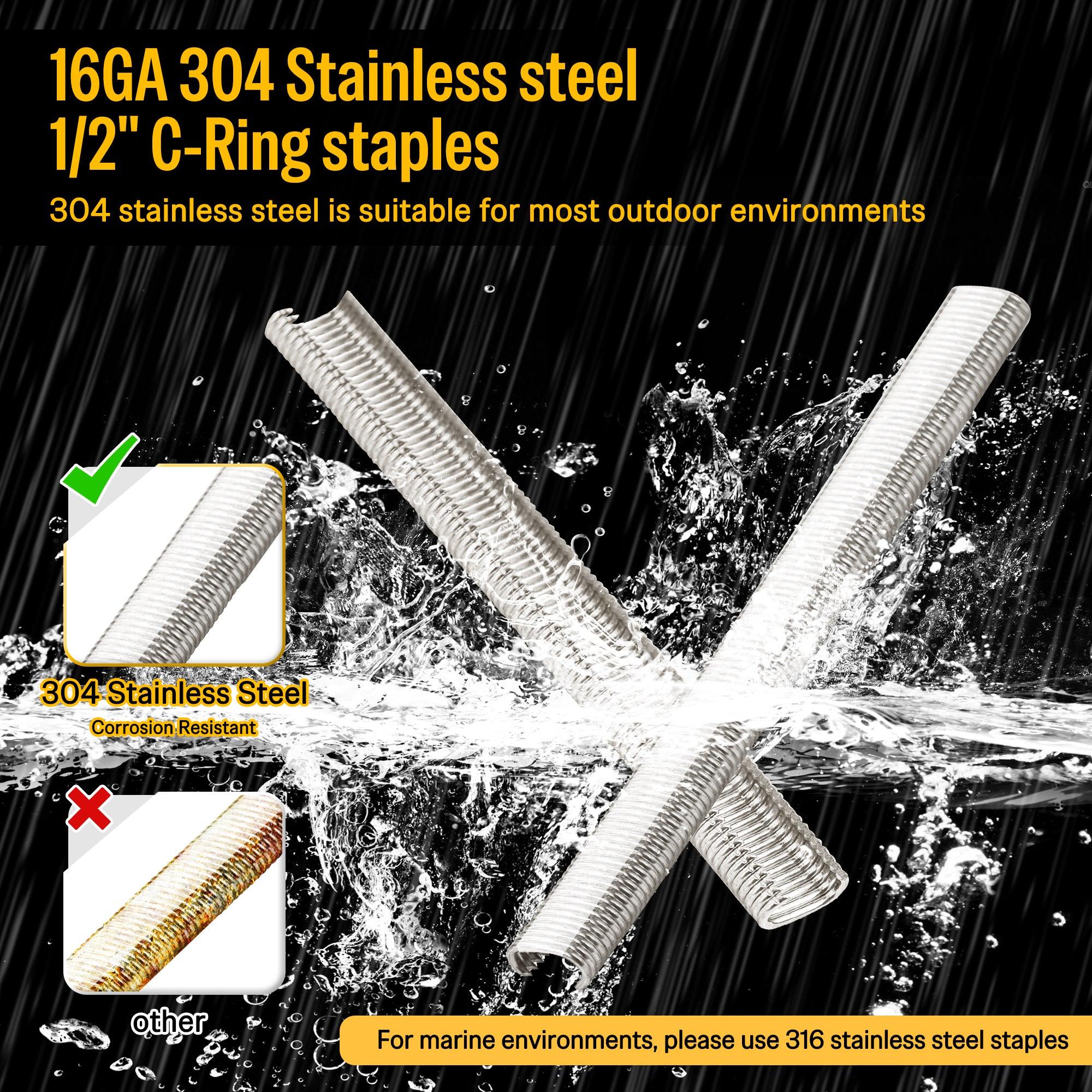 16 Gauge Stainless Steel C Rings - 1/2