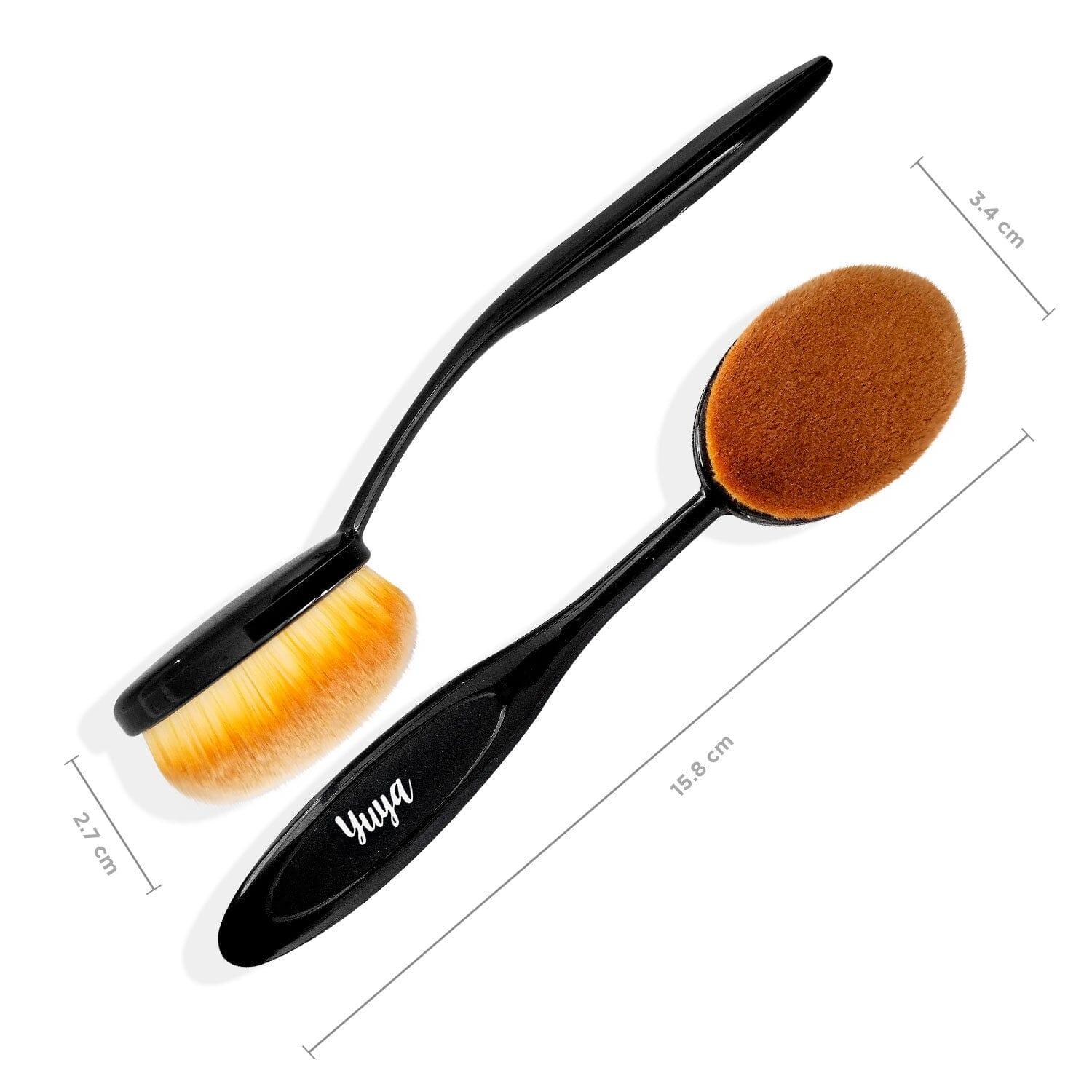 Oval Makeup Brush - Professional Foundation & Blending Brush for Flawless Makeup Application - Perfect for Liquid, Cream & Powder Cosmetics