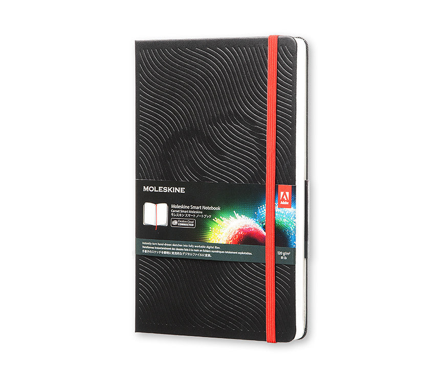 Moleskine Adobe Smart Notebook - Hard Cover Creative Cloud Connected Digital Notebook for Sketching, Drawing & Note Taking - Perfect for Artists, Designers & Students