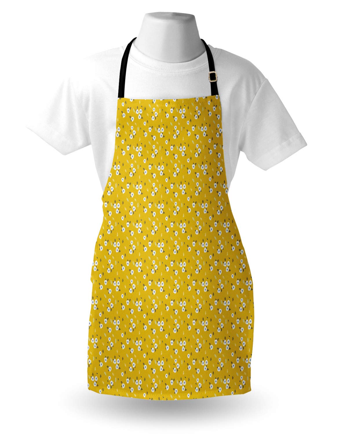 Ambesonne Floral Apron - Anemone Pattern for Cooking & Gardening