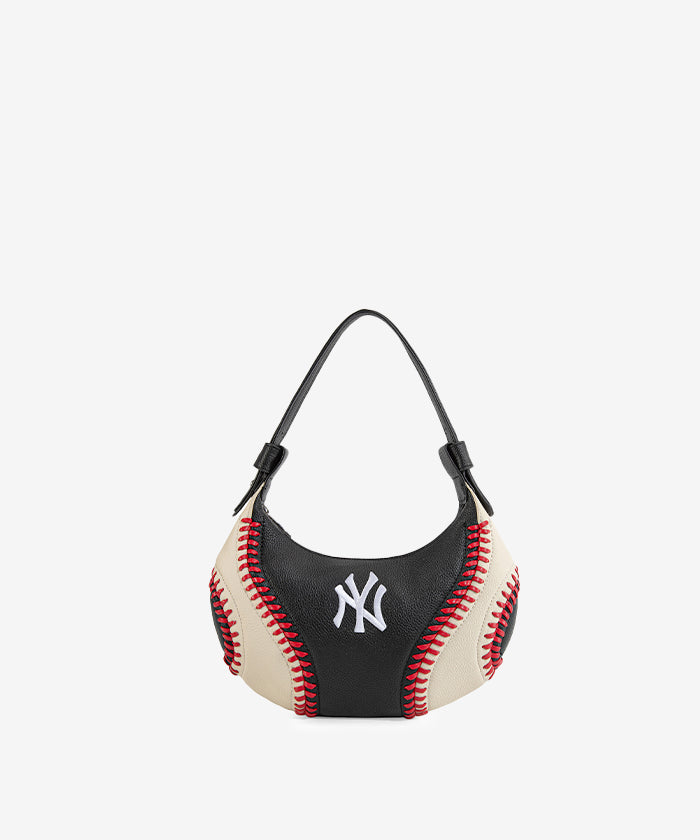 MLB New York Yankees Hobo Bag for Women - Stylish Crossbody Shoulder Purse - Perfect for Baseball Games, Travel & Everyday Use
