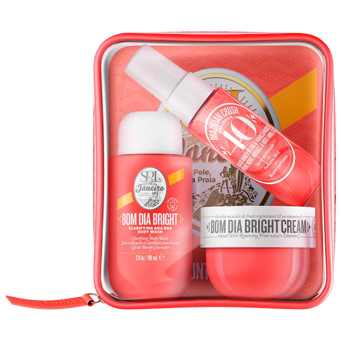 Sol de Janeiro Travel Set - Brazilian Bum Bum Cream & Body Scrub Duo for Smooth, Glowing Skin | Perfect for Vacation, Gifts & Self-Care Routine