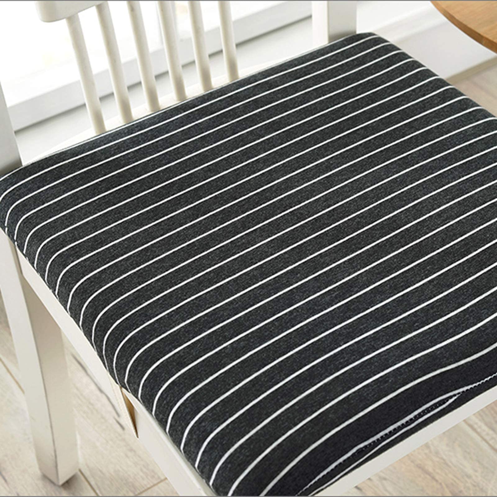 Premium Cotton Chair Cushion - Set of 1, Washable & Durable Solid Color Seat Pad for Indoor & Outdoor Use - Perfect for Dining Chairs, Patio Furniture, Office Seating and Home Decor