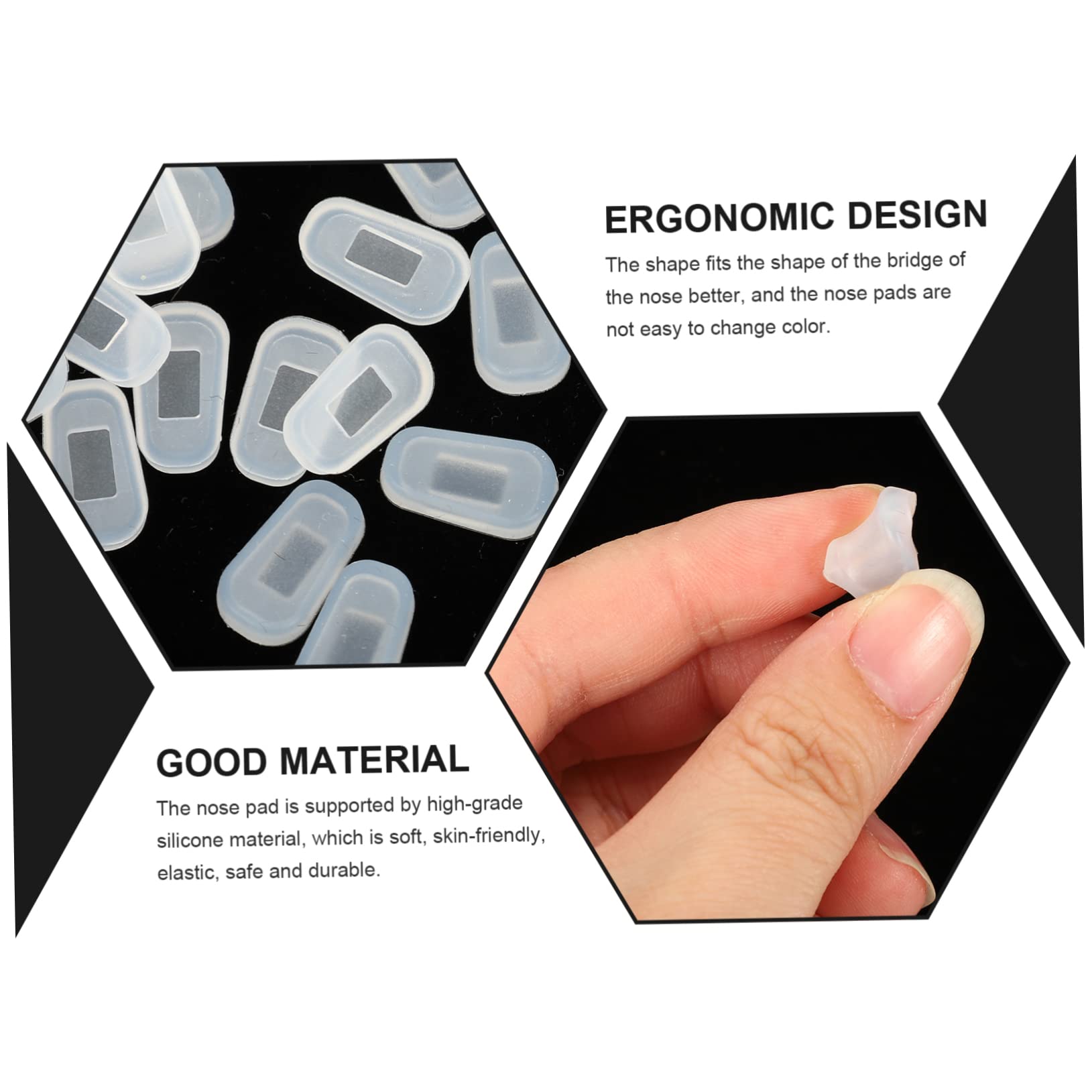 12 Pairs Soft Silicone Nose Pads for Glasses - Anti-Slip Replacement Nose Pads for Eyeglasses & Sunglasses - Comfortable Eyewear Accessories for Daily Wear, Reading & Computer Use
