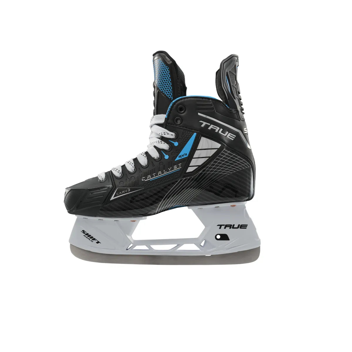 TRUE Catalyst 5X4 Player Hockey Skates - Professional Ice Hockey Skates for Men & Women - Lightweight Carbon Fiber Design for Speed & Performance - Perfect for Competitive Games, Training & Ice Rinks
