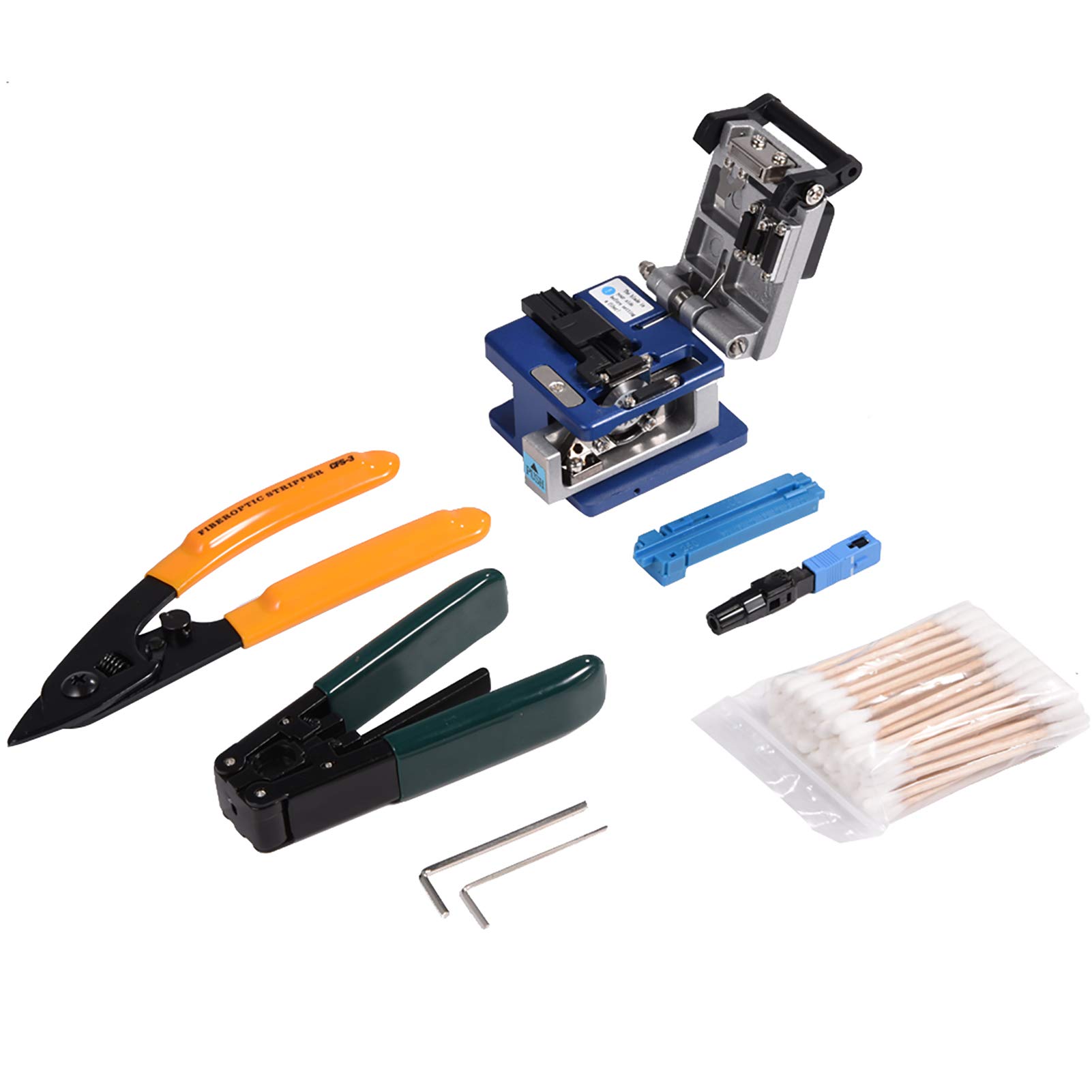 Professional FC 6S Fiber Cleaver & FTTH Termination Tool Kit - Precision Fiber Optic Stripper & Splicing Tools for Network Installation & Maintenance
