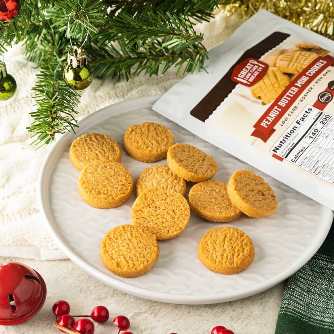 Low Carb Peanut Butter Mini Cookies 64g (6 Packs) | Keto-Friendly Snacks | Non-GMO, Sugar-Free & Healthy | Perfect for Weight Loss, Diets & On-the-Go Snacking | Fresh & Delicious