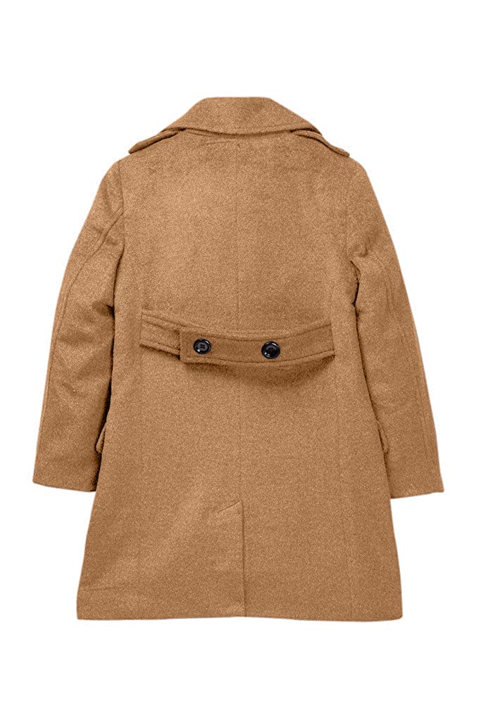Isaac Mizrahi Boys' Single Breasted Wool Overcoat with Epaulets - Classic Winter Coat for School, Church & Special Occasions | Available in Multiple Colors