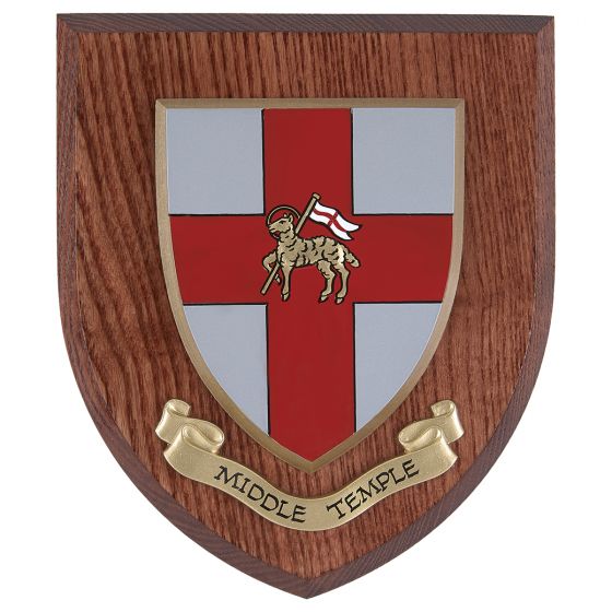 Hand-Painted Medieval Wall Shield - Middle Temple Style Decor for Home, Castle & Renaissance Faire - Rustic Knight Decor for Living Room, Bedroom & Man Cave