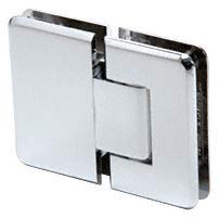 CRL Chrome Cologne 380 Series Adjustable 180° Glass-to-Glass Hinge | C0L380CH by C.R. Laurence | Perfect for Shower Doors, Glass Cabinets & Room Dividers