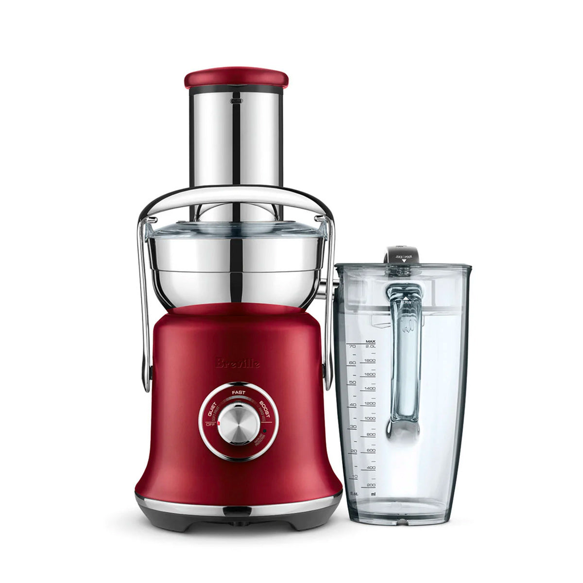 Breville Juice Fountain Cold XL Juicer - High Speed Commercial Grade Juicer for Fruits & Vegetables, Red Velvet (BJE830RVC1BCA1) - Perfect for Healthy Juicing at Home, Gym, or Juice Bars