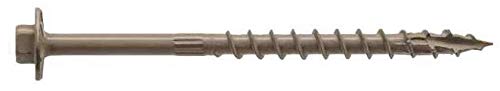 250-Pack Simpson Strong-Tie SDWH19400DBMB 4-Inch 5/16 Hex Double Barrier Screws (1 Box/250 Pieces) - Ideal for Deck Building, Fence Installation & Structural Wood Connections