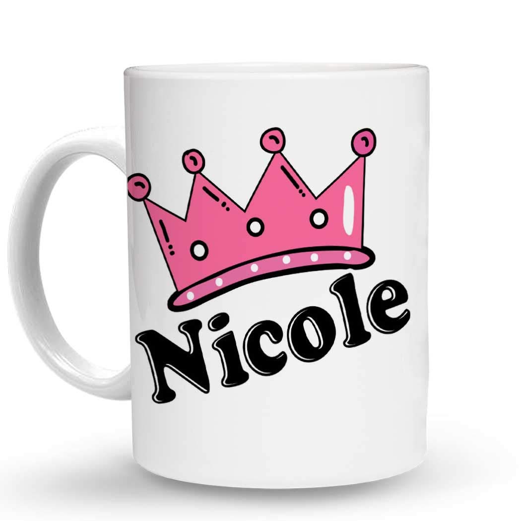 Nicole Personalized Ceramic Coffee Mug - 11 Oz Unique Gift for Women, Custom Name Coffee Cup - Perfect for Home, Office & Gifts