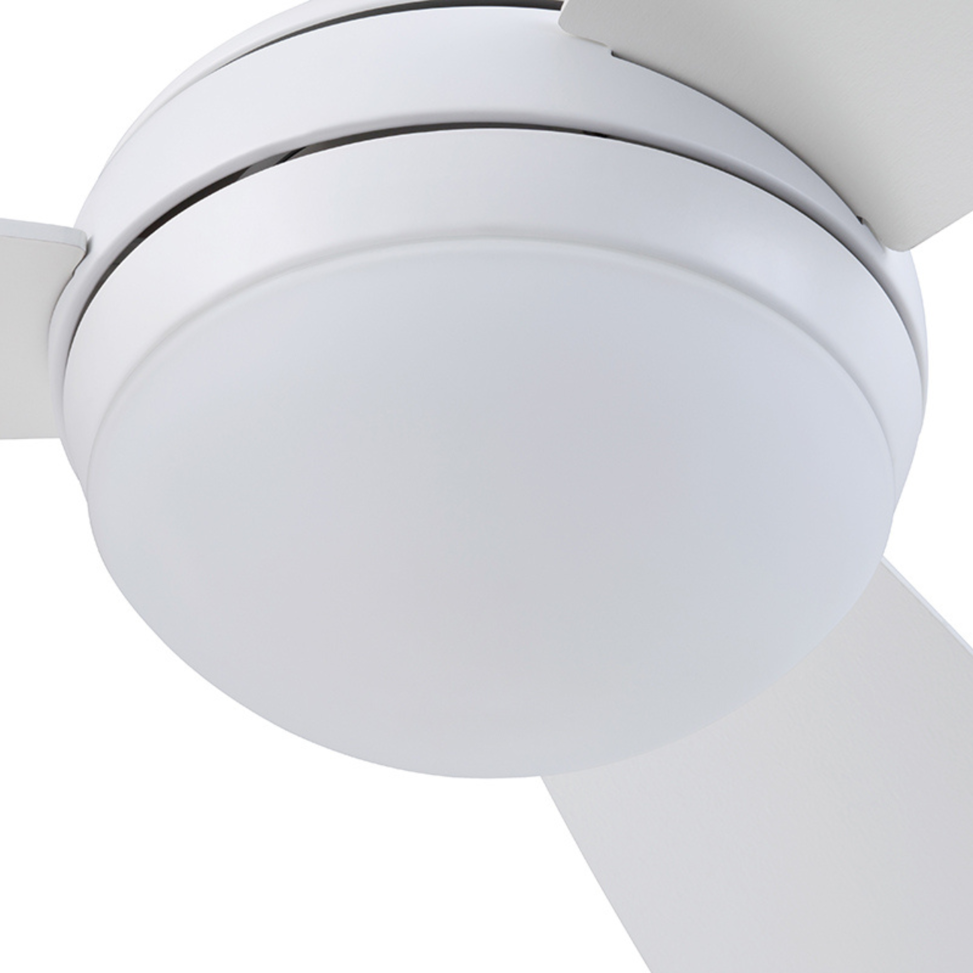 52 Inch White Calico Ceiling Fan with Remote Control - Perfect for Living Room, Bedroom, and Office Spaces