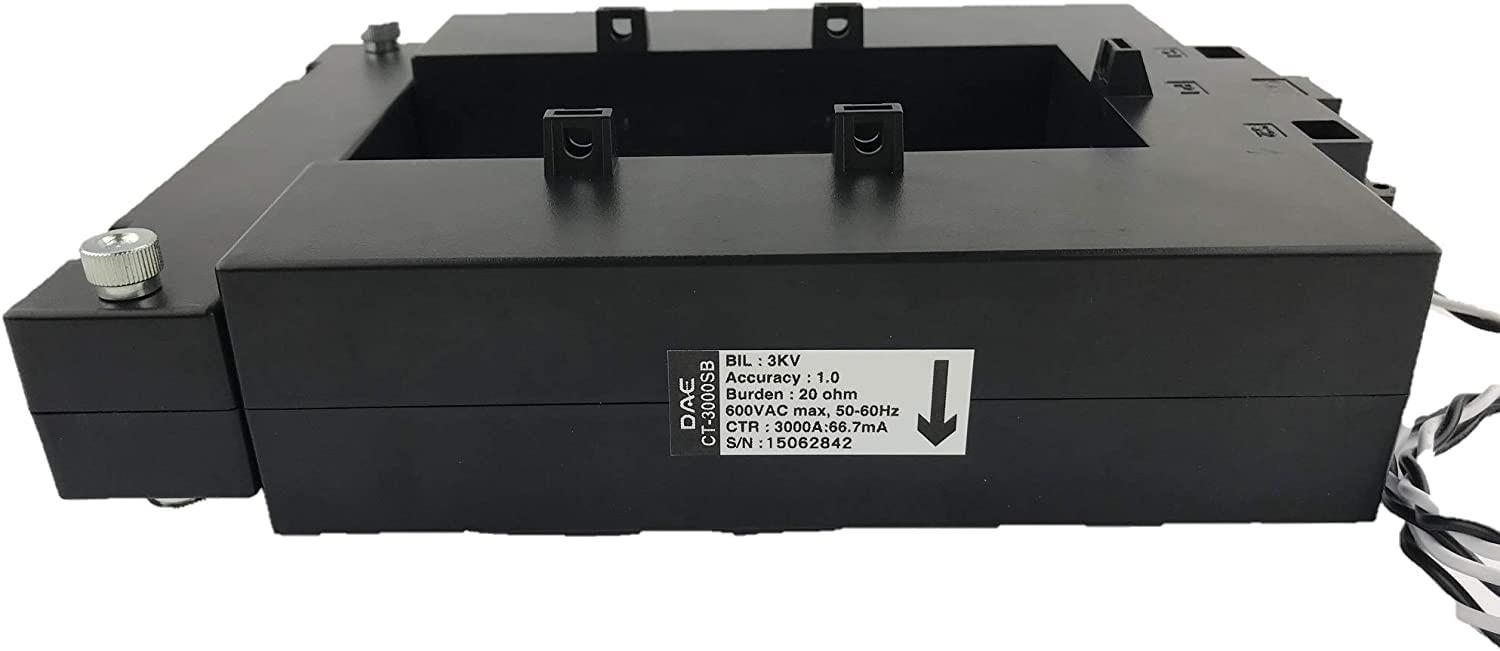 DAE CT-3000SB Split Core Current Transformer - 3000A (3000A:66.7mA) with 3x5 Inch Inner Dimension - Perfect for Solar Panel Monitoring, Energy Management Systems & Industrial Electrical Measurements