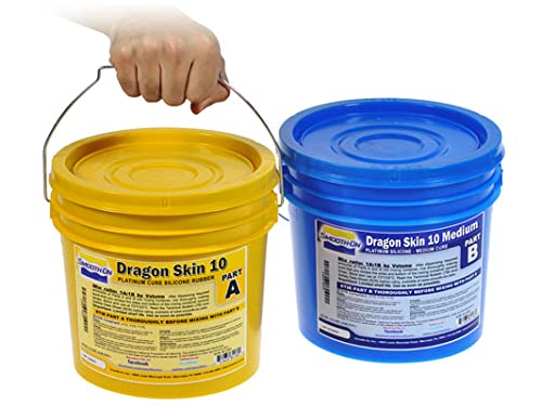 Dragon Skin 10 Medium - Addition Cure Silicone Rubber Compound - 1 Gallon Kit for Mold Making, Special Effects, and Prosthetics Creation
