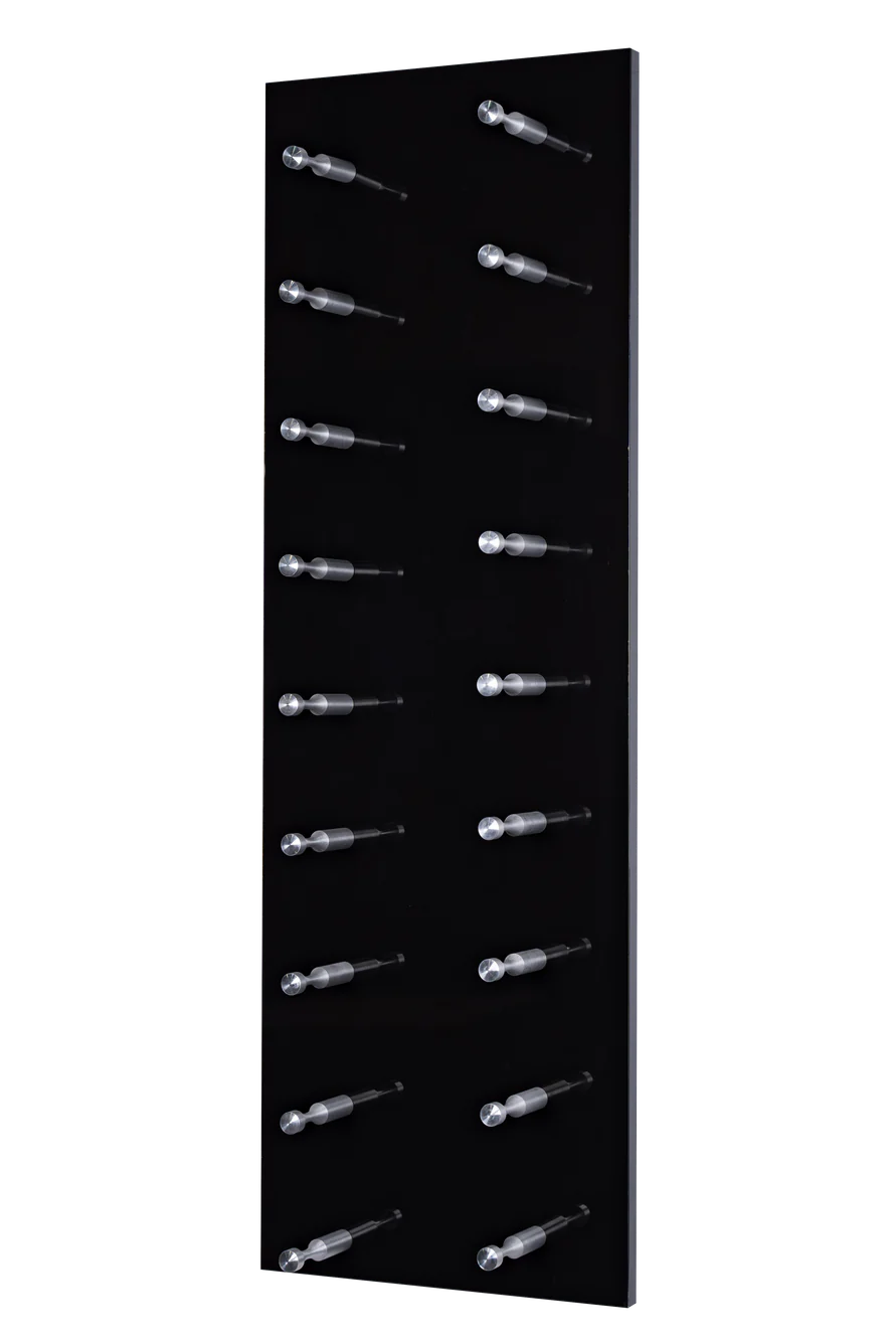 Kessick Wine as Art 14x42 Vertical High Gloss Wall Mounted Wine Rack - Elegant Wine Storage Solution for Home, Office, or Restaurant Decor