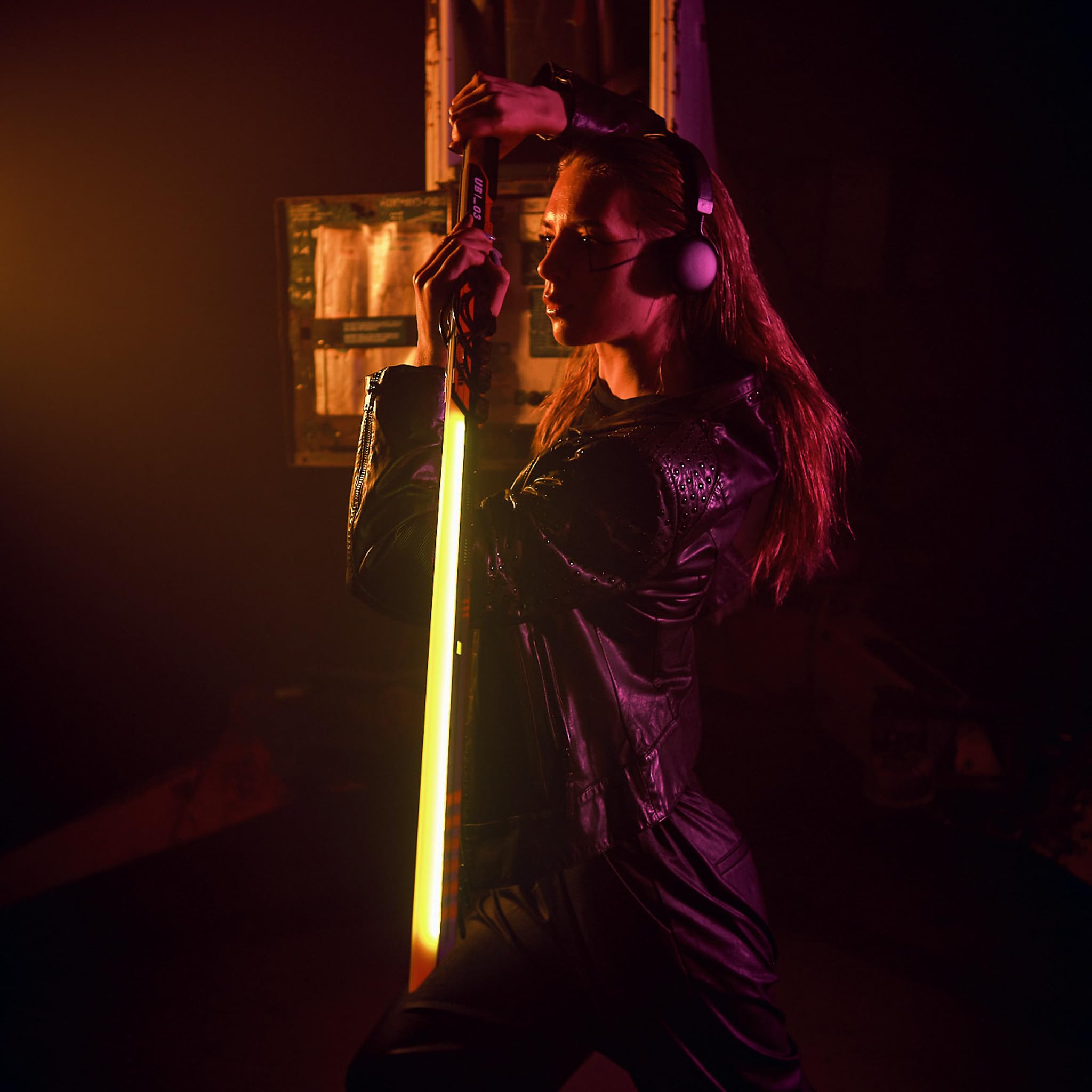 Kose LED Katana Sword - Cyberpunk 2077 Replica, Glowing Blue Blade for Cosplay, Halloween Costume, Anime Conventions & Collector's Display - Perfect Gift for Gamers & Anime Fans