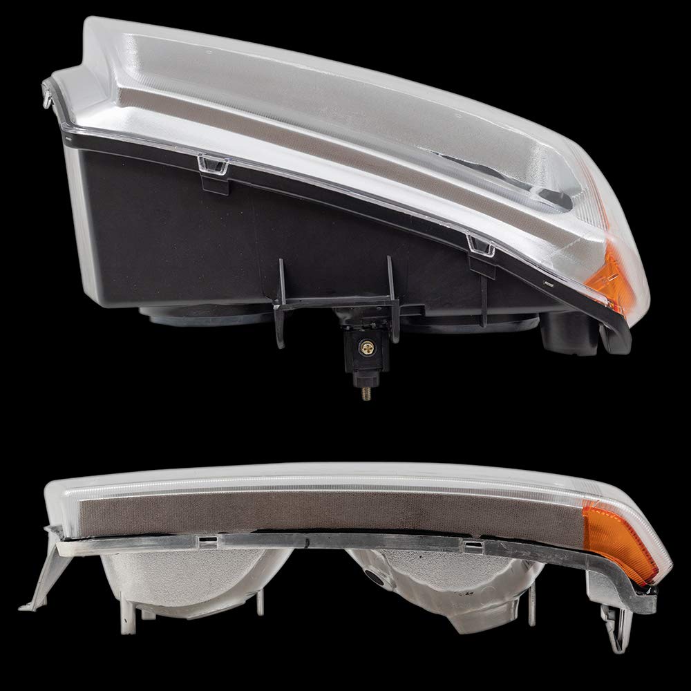 Brock Chrome Headlights & Parking Signal Lights Set - Compatible with 2003-2006 Chevy Avalanche & Silverado Pickup Trucks - High Performance Replacement for Improved Night Driving Safety