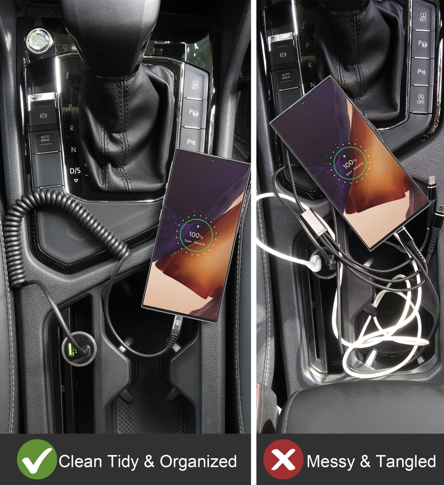 2-Pack 6ft USB C to USB C Fast Charging Cable Coiled for Car - Compatible with iPhone 16/15/Plus/Pro/Pro Max, MacBook Pro 2020, iPad Pro 2020, iPad Air 4, Samsung Galaxy S23 - Perfect for Travel, Office & Home Charging