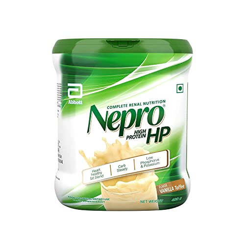 Abbott Nepro HP Vanilla Powder - 400g High Protein Nutritional Drink for Adults | Kidney Support & Energy Boost | Ideal for Tube Feeding & Medical Nutrition