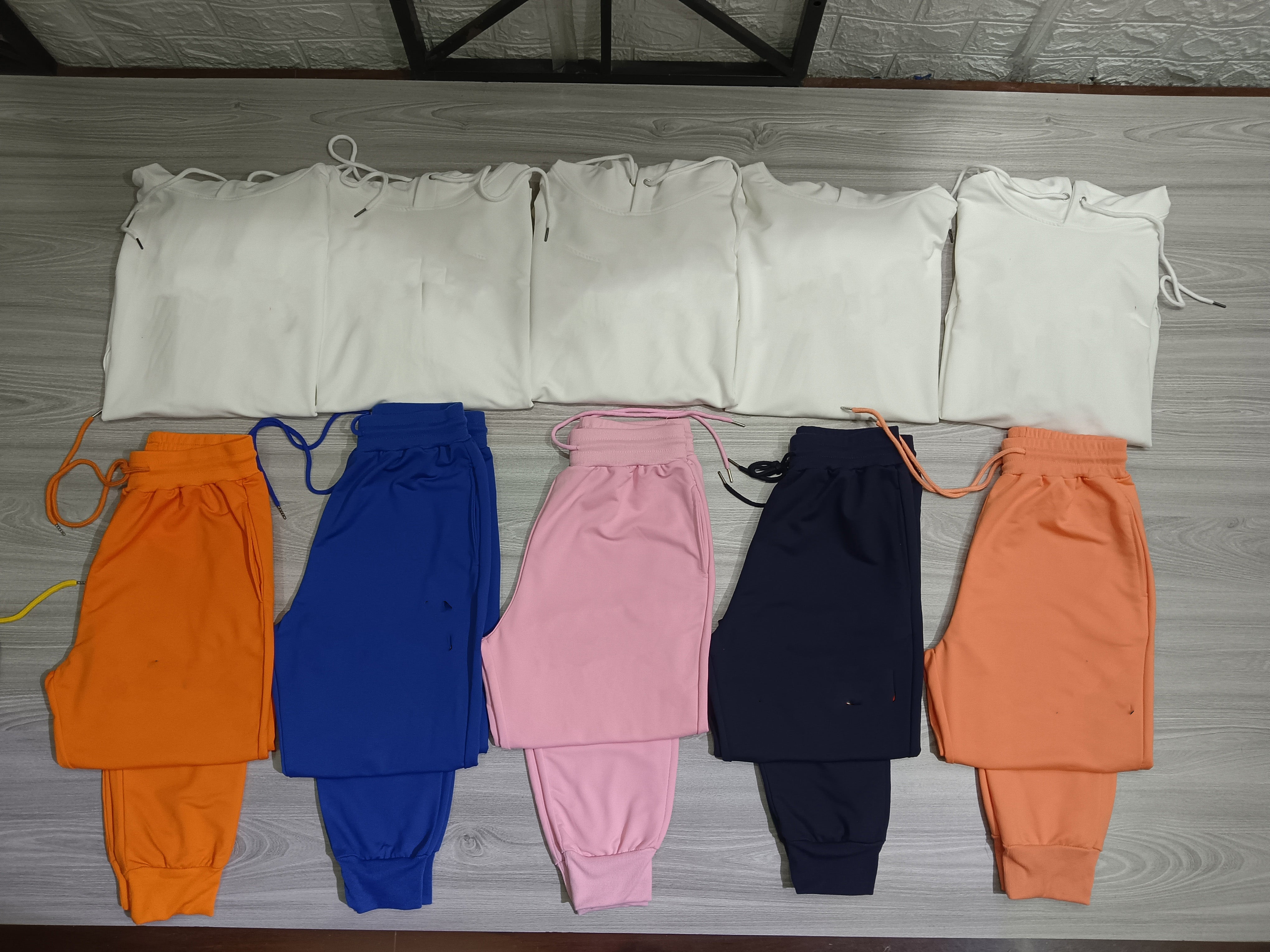 Men's Hooded Sweatshirt Two Piece Suit (XN5365) - Comfortable Casual Outfit for Streetwear, Gym & Lounge Wear
