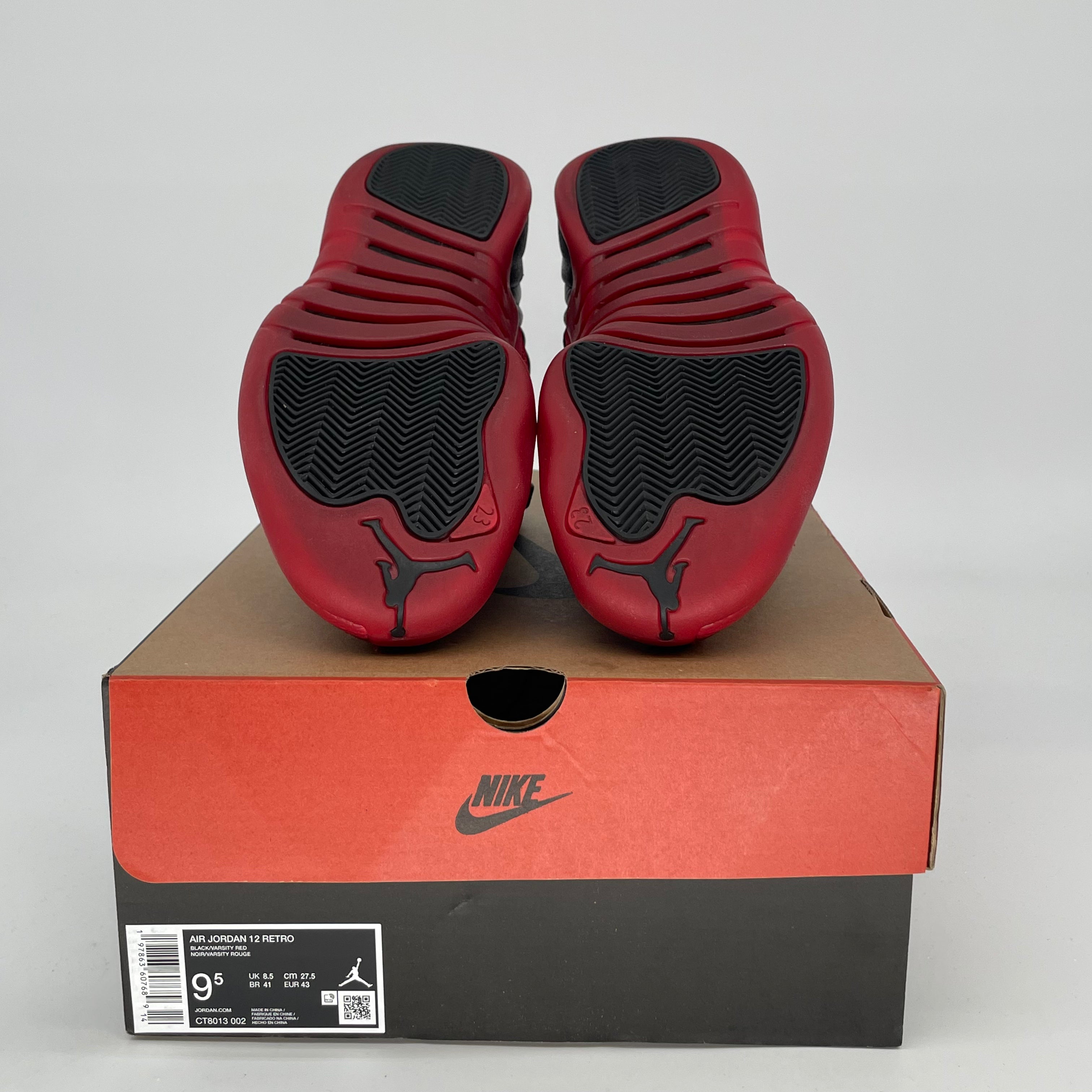 AIR JORDAN 12 FLU GAME Basketball Shoes Men's Size 9.5/11W Black Red Retro Sneakers CT8013-002 - Perfect for NBA Games, Streetwear & Sneaker Collection