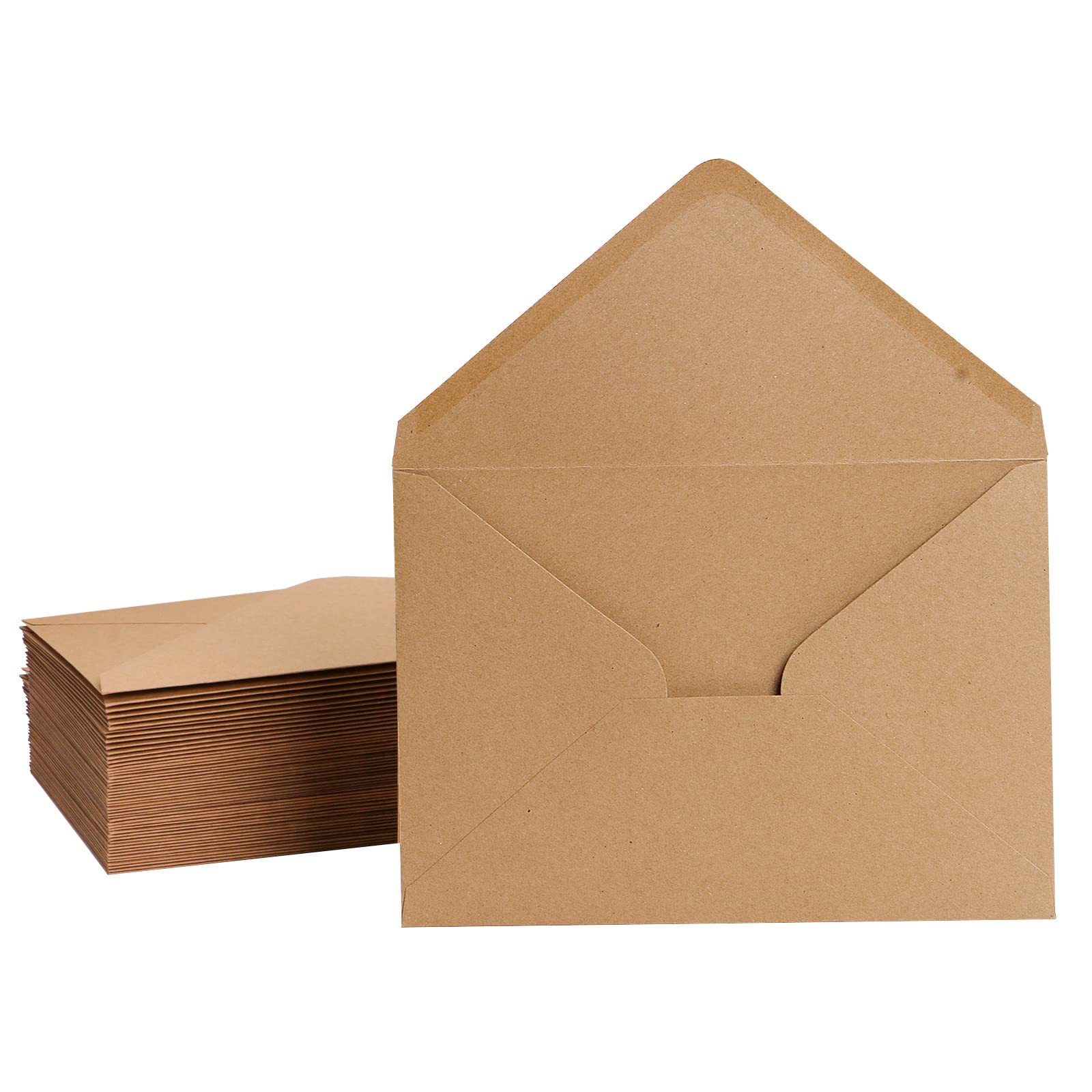PONATIA 50-Pack A7 Kraft Envelopes 5.25