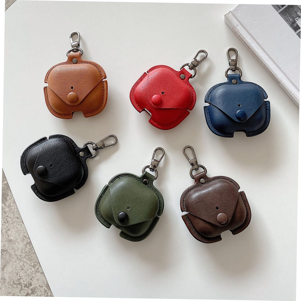 Premium 2-Pack Imitation Leather Headphone Case - Universal Earbud Storage Pouch for AirPods, Wireless Earphones & Headset Accessories | Travel, Gym & Daily Use Organizer