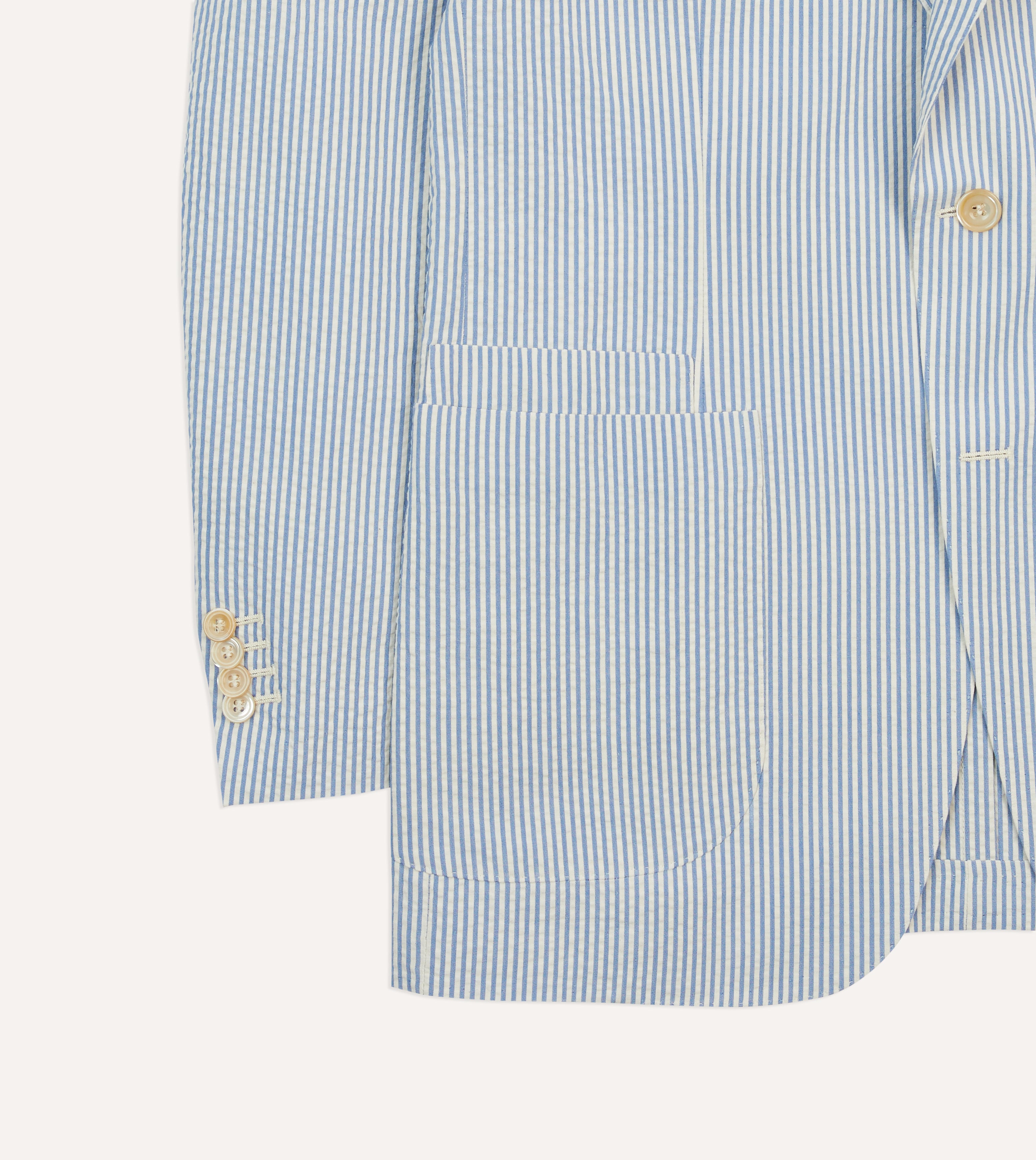Premium Seersucker Cotton Tailored Jacket for Men - Lightweight Summer Blazer with Breathable Fabric - Perfect for Weddings, Business Casual & Outdoor Events