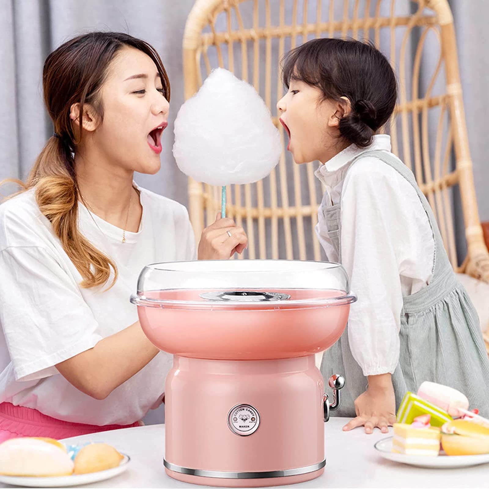 Portable DIY Cotton Candy Maker Machine - Home Electric Candy Floss Spinner for Kids & Adults - Perfect for Birthday Parties, Carnivals, and Family Gatherings - Fun Gift Idea for Holidays and Special Events