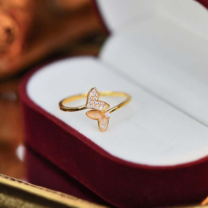 White Gold Whale Tail Split Ring DQ8495 - Elegant Jewelry for Women, Perfect for Gifts, Parties & Everyday Wear