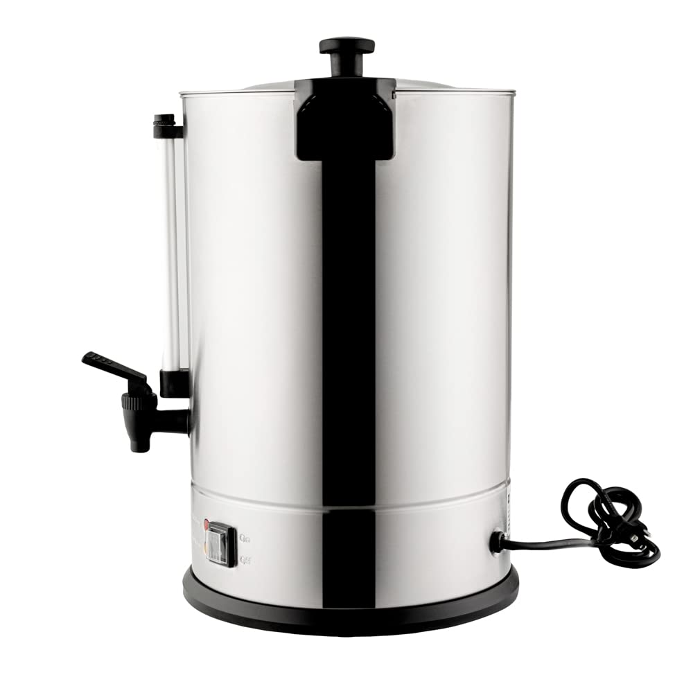 Restaurantware Restpresso 5 Gallon Commercial Coffee Dispenser - 120V/1000W Stainless Steel Coffee Urn with Adjustable Thermostat & No-Drip Spigot, Serves 128 Cups - Perfect for Catering, Events, Offices & Large Gatherings
