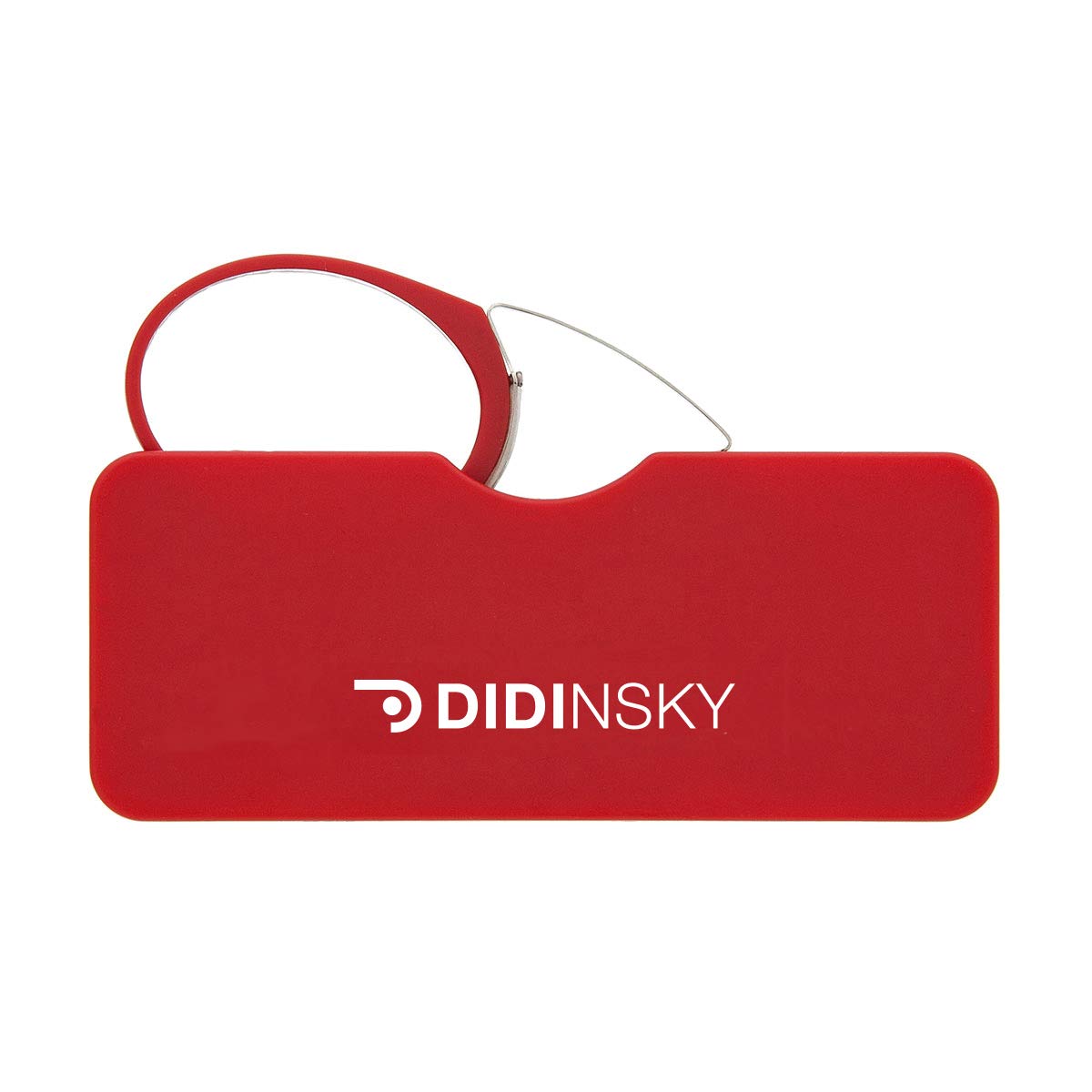 Stylish Frameless Reading Glasses for Men & Women - Prescription Magnifying Glasses with Hard Case (Red +1.5) | Comfortable Fashion Eyewear for Books, Crafts & Office Work - ORSAY