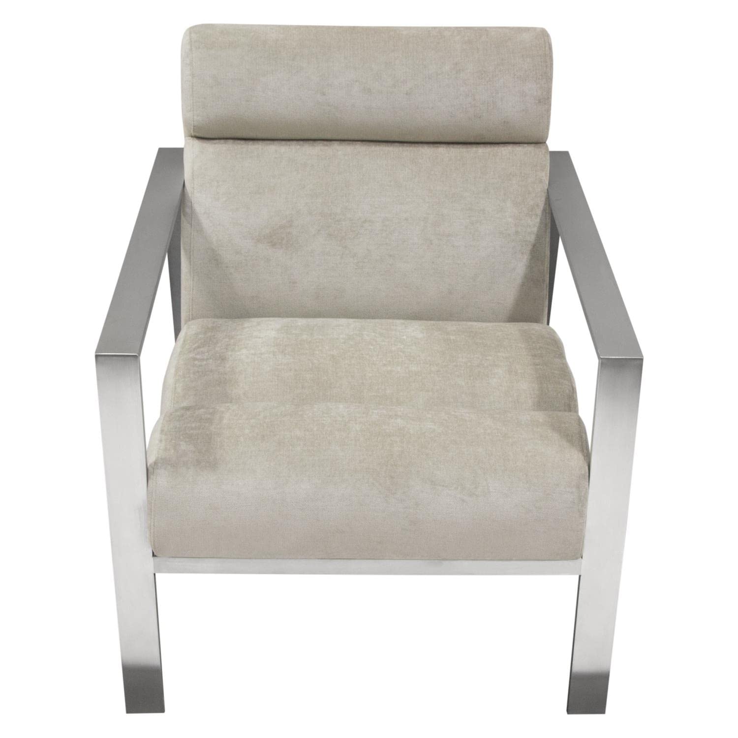 Luxury Diamond Sofa La Brea Accent Chair - Champagne Finish for Living Room, Bedroom & Office Decor | Modern Mid-Century Style Armchair with Tufted Back