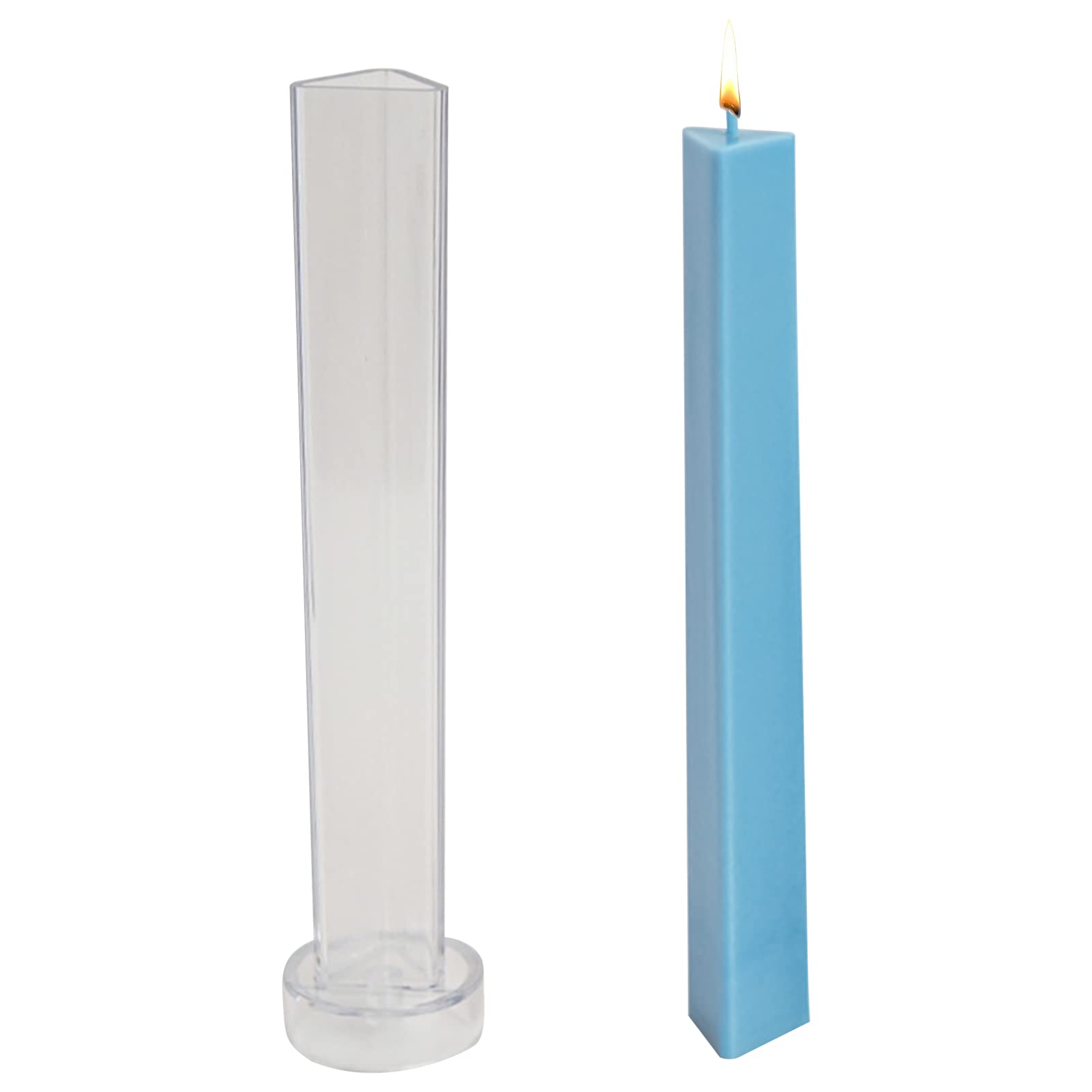 Qoyntuer Pillar Candle Molds Set - Triangle & Rectangle Plastic Candle Making Molds for DIY Aromatherapy Candles, Soap Making, and Handmade Crafts - Perfect for Home Decor, Wedding Centerpieces, and Relaxation Gifts