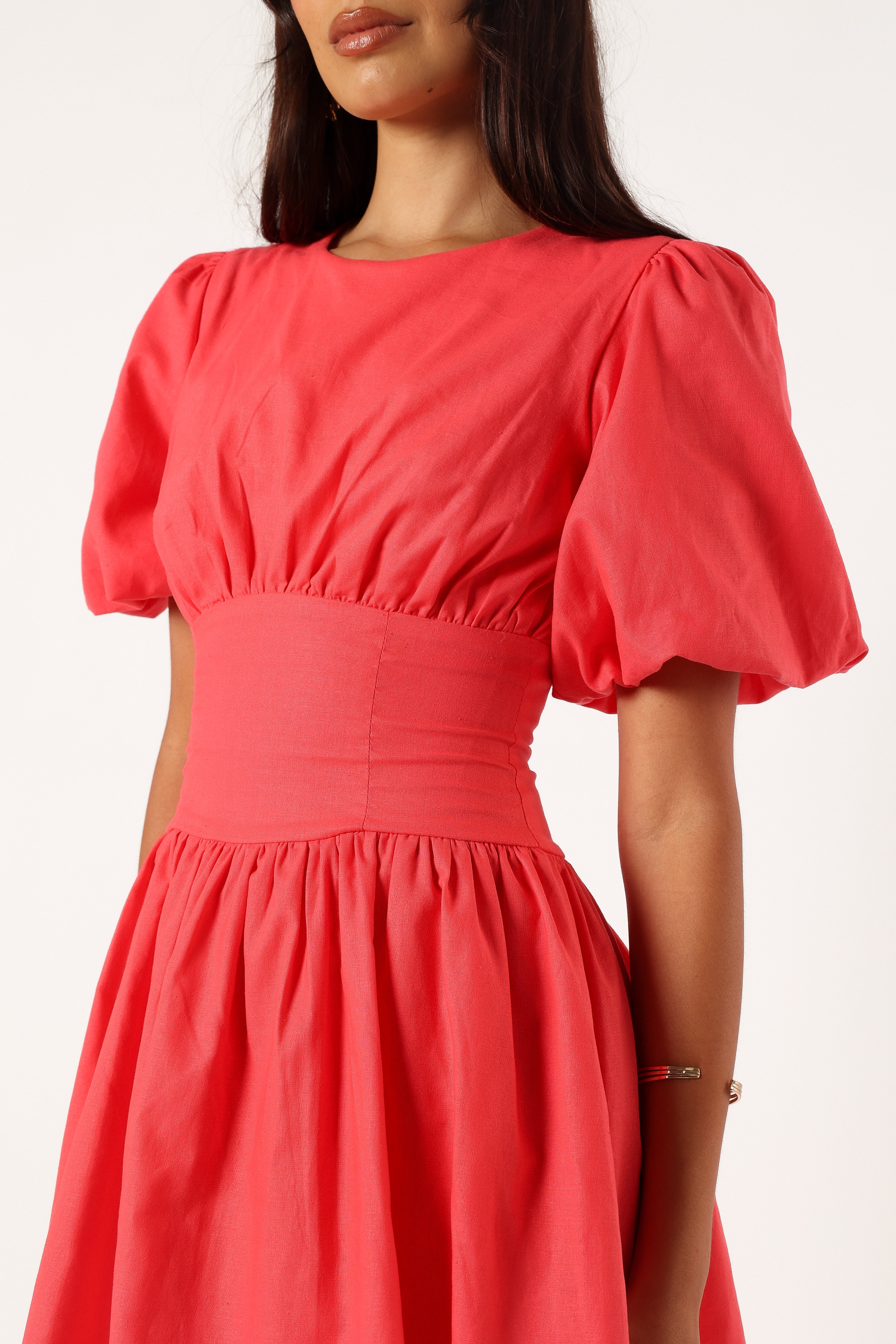 Alfie Mini Dress Coral Red - Flirty Summer Dress for Women | Perfect for Beach, Party & Date Night